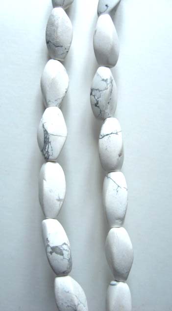 Howlite Twister shape beads