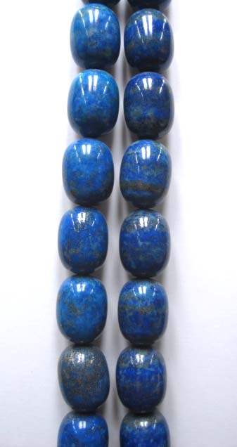 Lapis Dholki shape beads