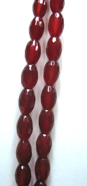Red Onyx Dholki Shape beads