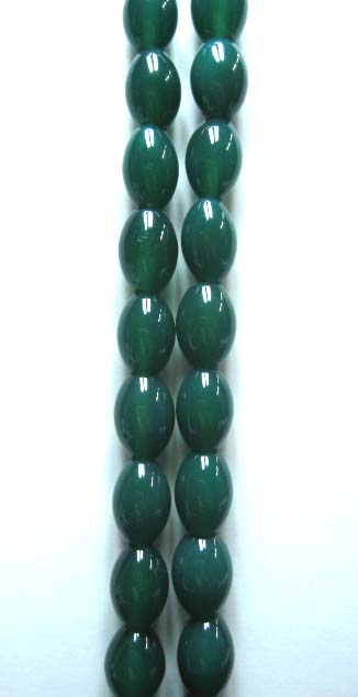 Green Onyx Dholki Shape Beads