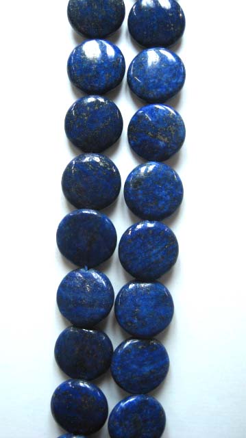 Lapis Coin shape beads