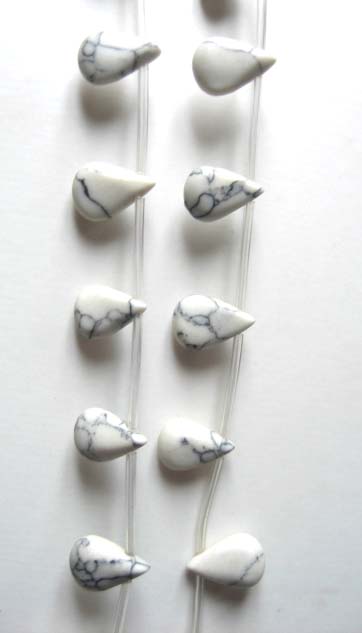 Howlite Almond shape beads
