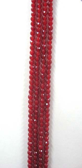 Red Onyx Round Facited beads